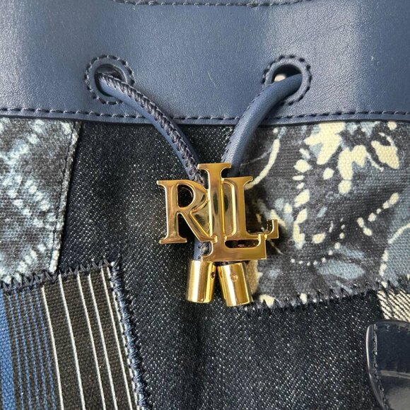 New w/tag Ralph Lauren Polo patchwork small tote bag - Picture 2 of 4